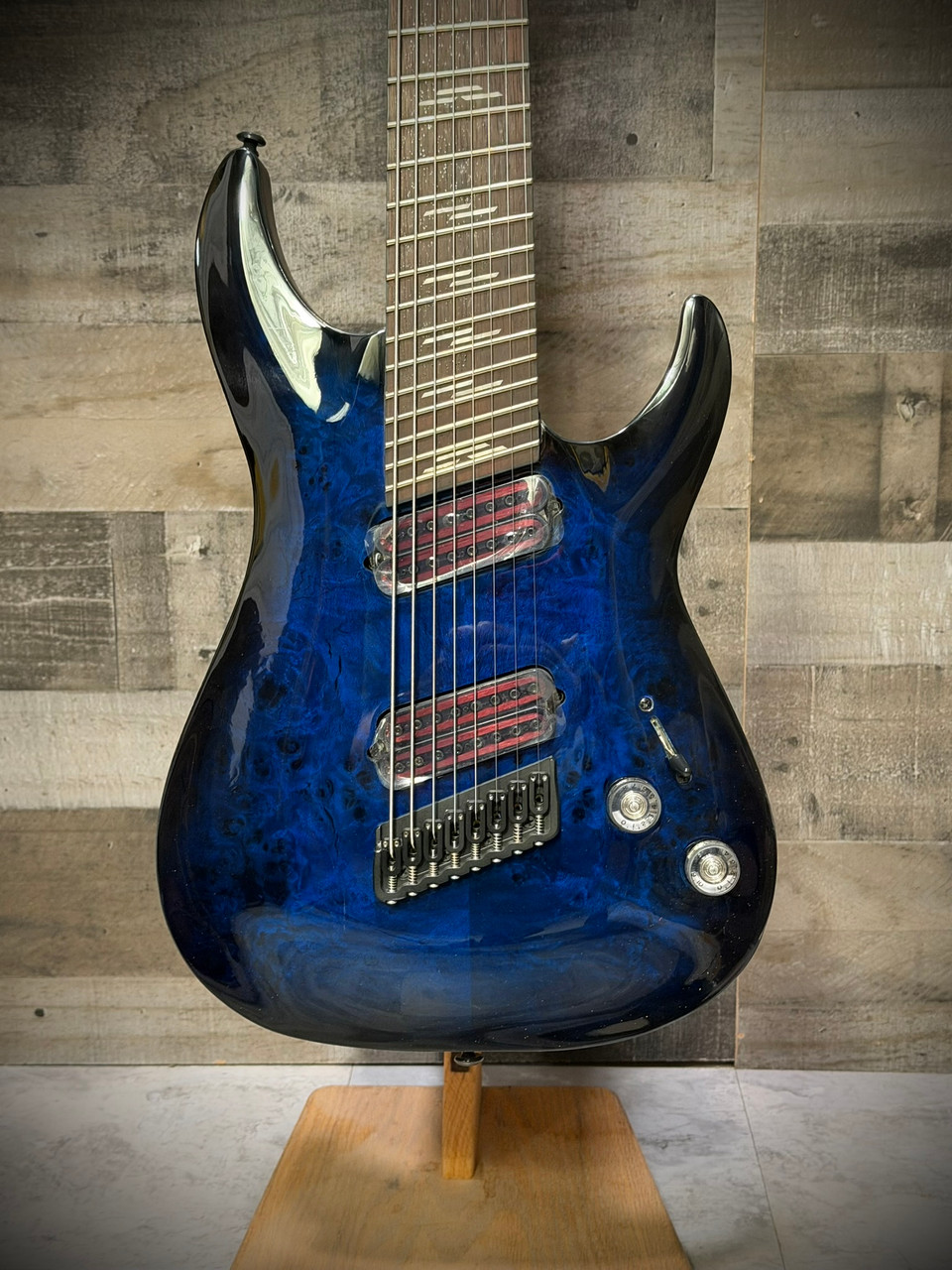 Schecter Omen Elite-8 MS 8-String - See-Thru Blue Burst B-Stock (2467)