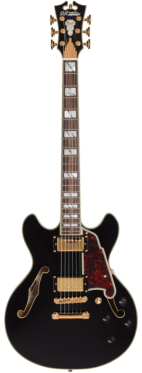 D'Angelico Excel Mini DC - Satin Black (DAEMINIDCSBKGS)