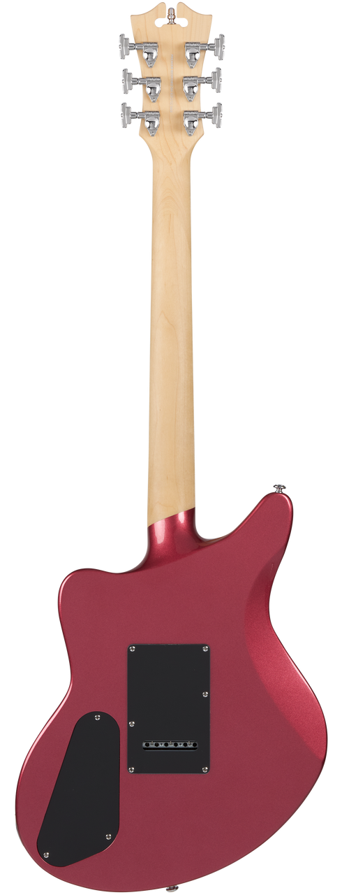 Dâ€™Angelico Premier Bedford - Oxblood (DAPBEDOXBCTR) featuring an offset solid body design, versatile pickup configuration, comfortable neck profile, and a rich Oxblood finish ideal for modern alternative and rock tones.