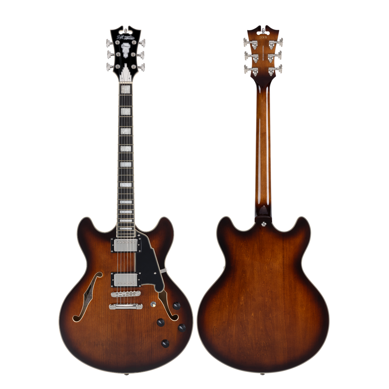 D'Angelico Premier DC with Gig Bag - Brown Burst (DAPDCBRBNS) | Musician Madness