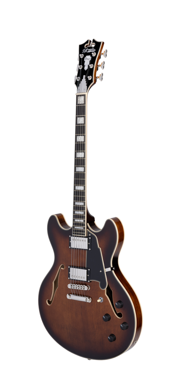 D'Angelico Premier DC with Gig Bag - Brown Burst (DAPDCBRBNS) | Musician Madness