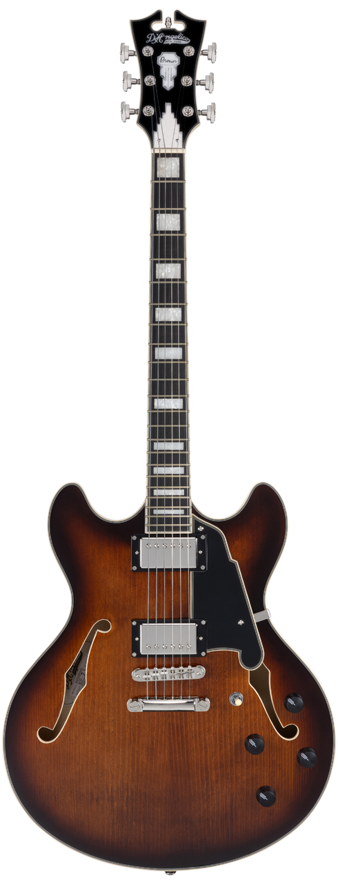 D'Angelico Premier DC with Gig Bag - Brown Burst (DAPDCBRBNS) | Musician Madness