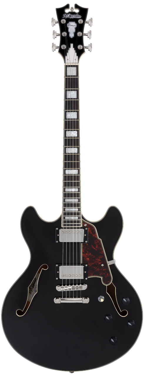 D'Angelico Premier DC with Gig Bag - Black Flake (DAPDCBLF2NS)