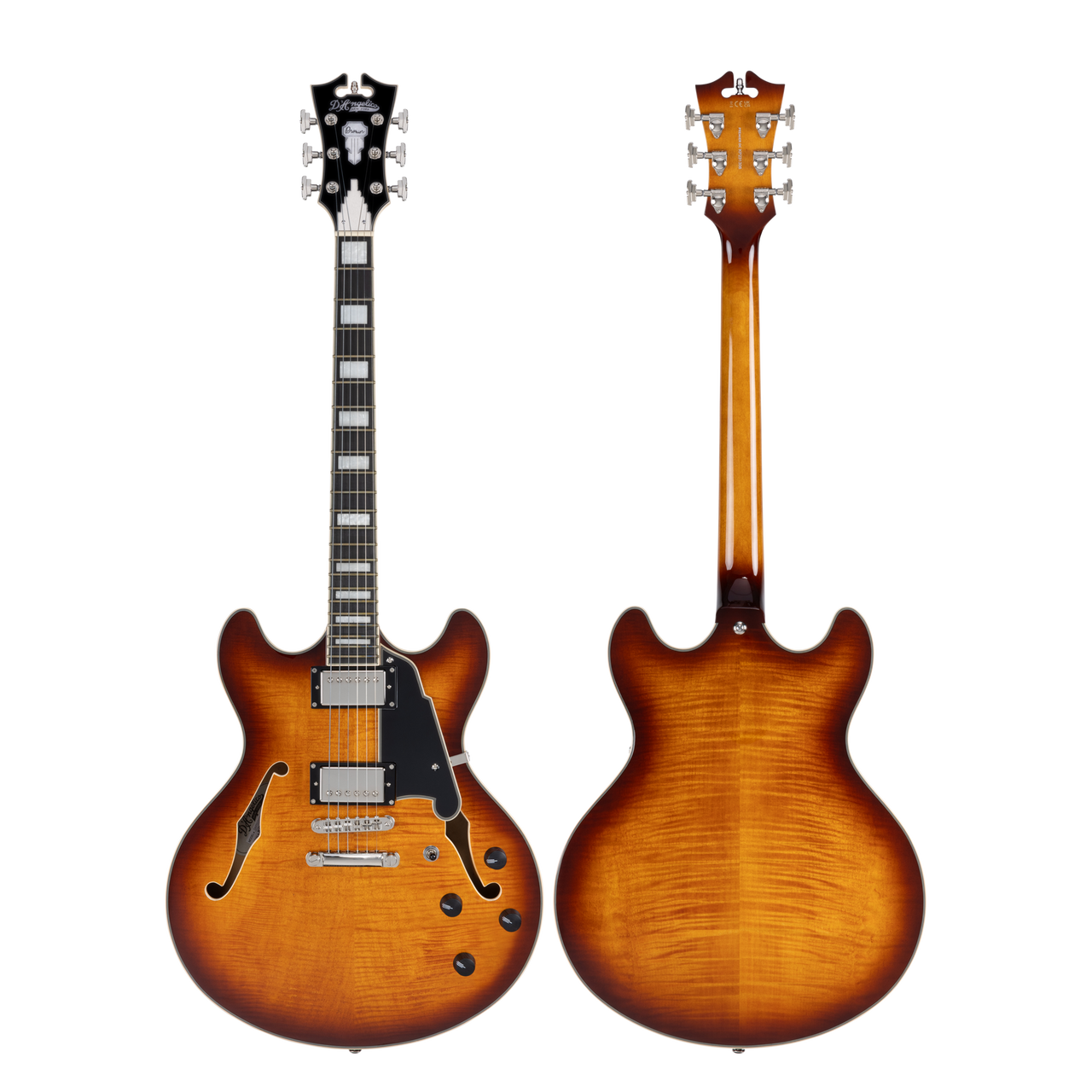 D'Angelico Premier DC with Gig Bag - Dark Iced Tea Burst (DAPDCDITBNS) | Musician Madness
