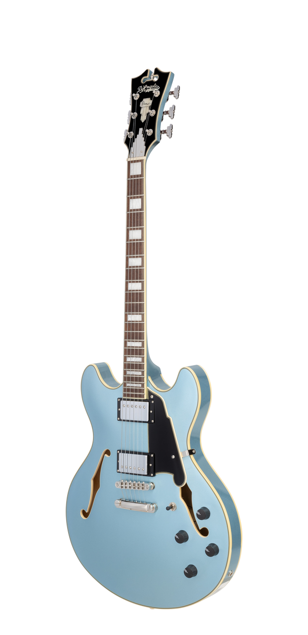 D'Angelico Premier DC with Gig Bag - Sky Blue (DAPDCSKBCS) | Musician Madness