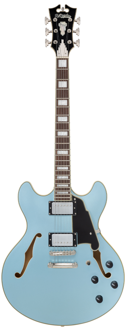 D'Angelico Premier DC with Gig Bag - Sky Blue (DAPDCSKBCS) | Musician Madness