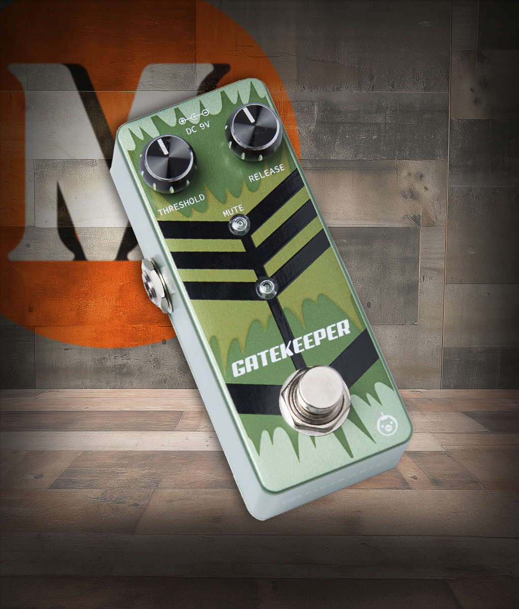 Pigtronix Gate Keeper High-Speed Noise Gate (GKM2) featuring ultra-fast gating response, precise threshold control, and clean noise reduction for high-gain guitar setups.