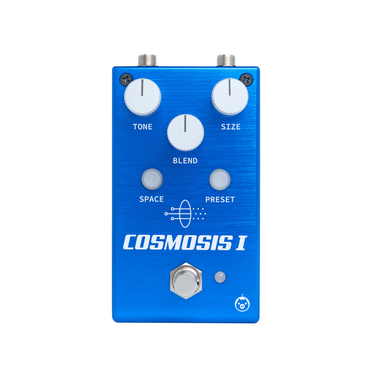 Pigtronix Cosmosis I Stereo Reverb (COS1) featuring lush ambient algorithms, stereo output, and expressive modulation for immersive atmospheric guitar tones.
