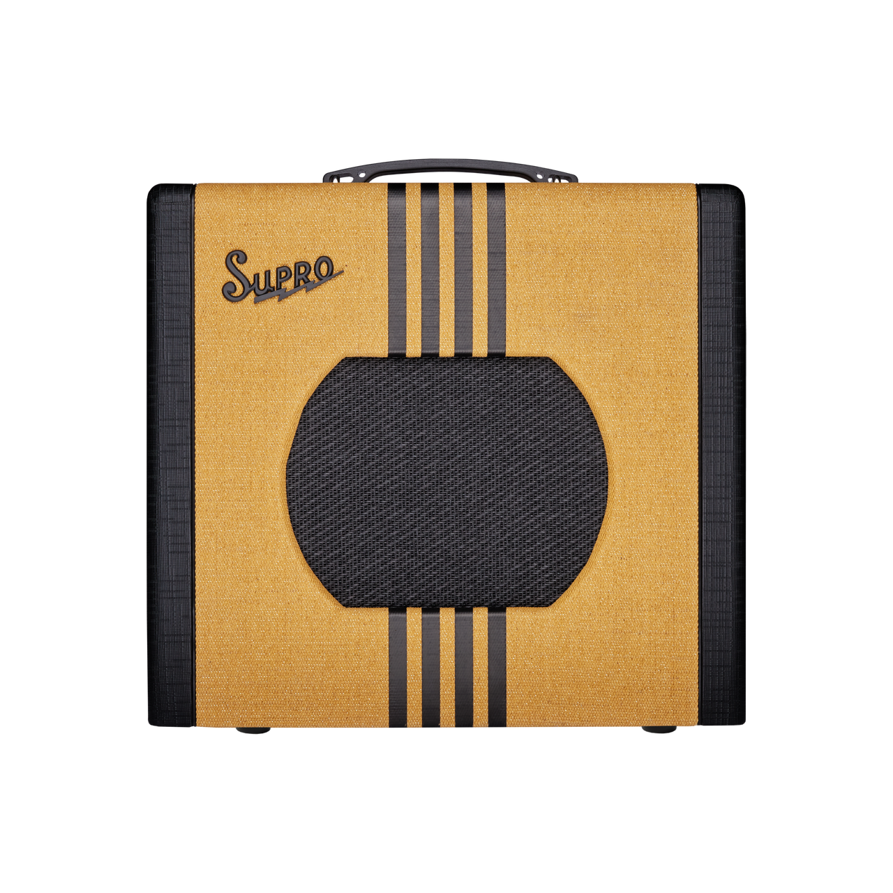 Supro Delta King 10 - 5-Watt 1x10 Combo Amp with Reverb (1820RTB) featuring classic Tweed & Black styling, vintage tube tone, onboard reverb, and a responsive 10-inch speaker.