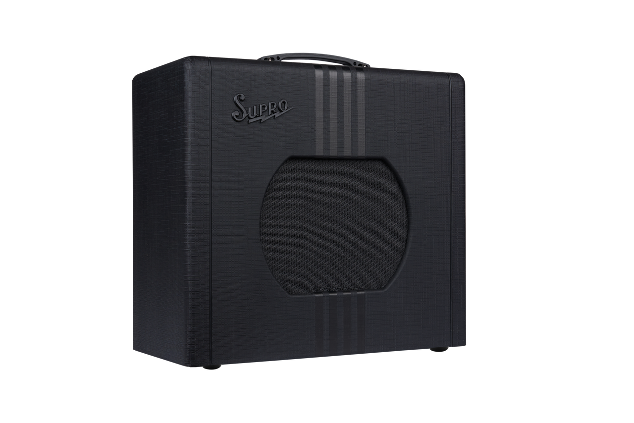 Supro Delta King 12 - 15-Watt 1x12 Combo w/ Reverb, Black & Black (1822RBB) | Musician Madness