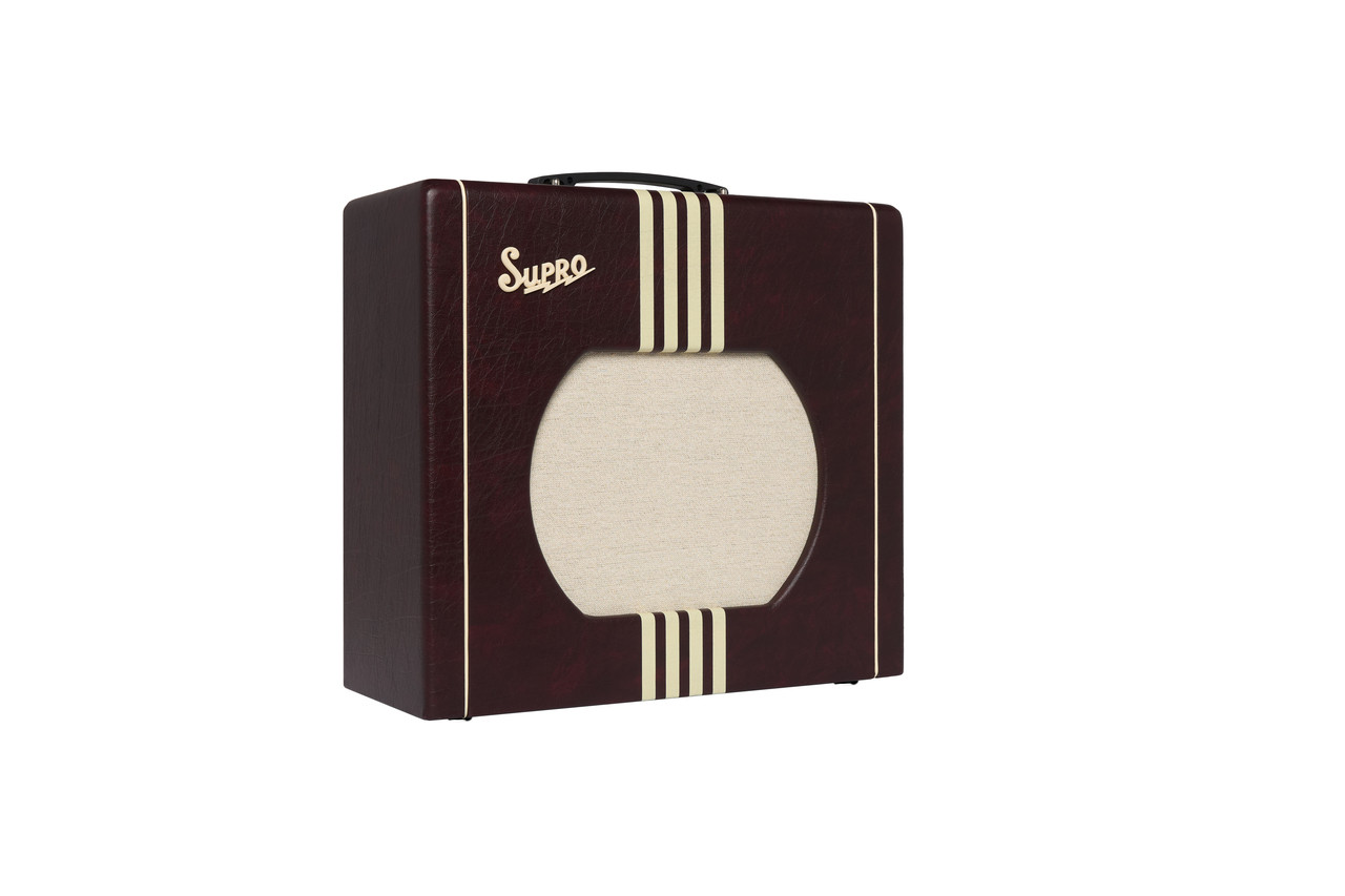 Supro Delta King 12 - 15-Watt 1x12 Combo w/ Reverb, Burgundy & Cream (1822RBURC) | Musician Madness