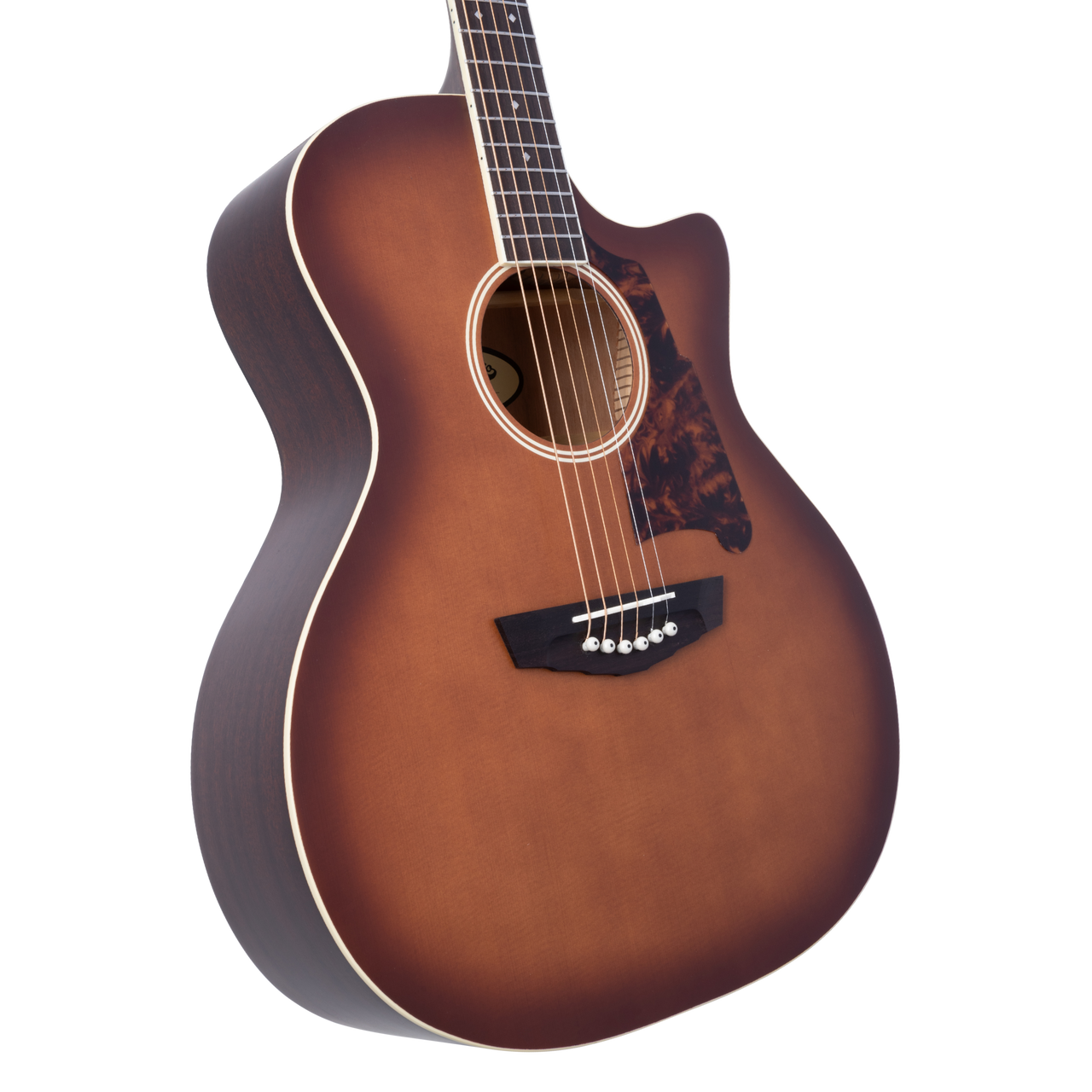 Dâ€™Angelico Gramercy Grand Auditorium CE - Caramel Burst (DAPG200CRBAP) featuring a Caramel Burst finish, grand auditorium body, cutaway design, onboard electronics.