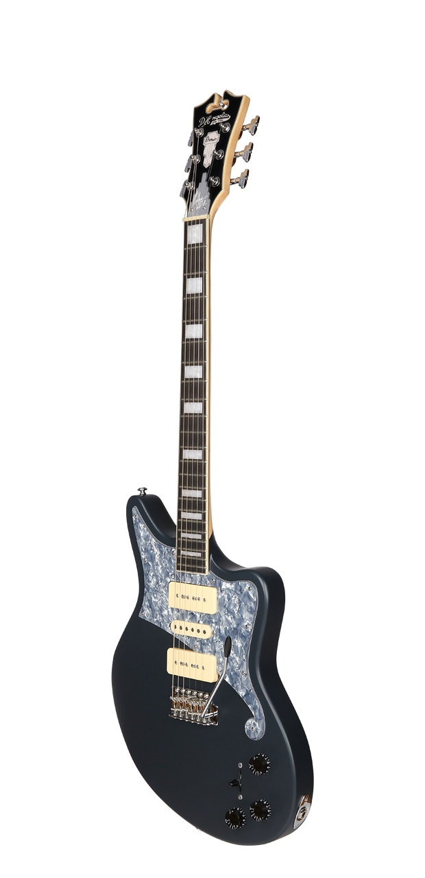 Dâ€™Angelico Bob Weir Signature â€“ Matte Stone Bundle (DAPBEDBWMSTCTR) featuring a signature electronics layout, Matte Stone finish, offset body design, premium gig bag, and included Supro Delta King 10 amp for a complete stage-ready setup.