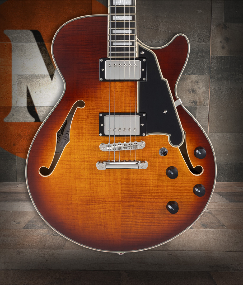 D'Angelico Premier SS Single Cutaway - Dark Iced Tea Burst (DAPSSDITBNS) | Musician Madness