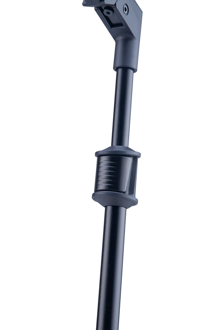 Hercules UKS100B Auto Grip Ukulele Stand featuring AGS automatic neck locking, padded support arms, and a stable foldable frame compatible with all ukulele sizes.