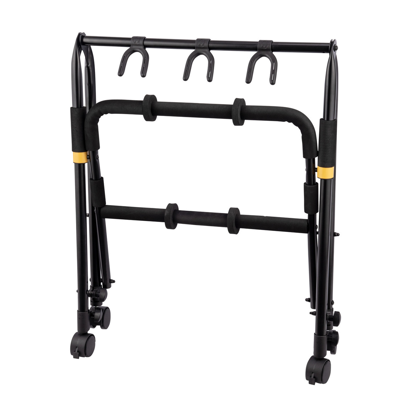 Hercules GS523BPLUS 3-Piece Guitar Rack Stand w/ Casters