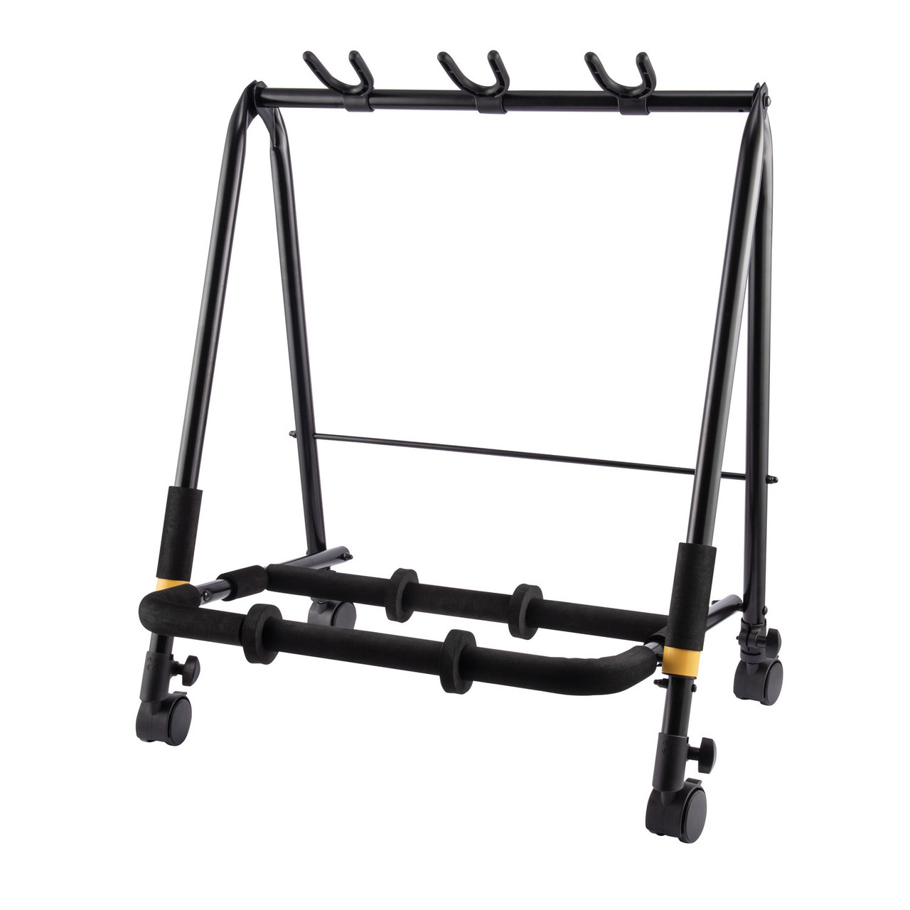 Hercules GS523BPLUS 3-Piece Guitar Rack Stand w/ Casters | Musician Madness