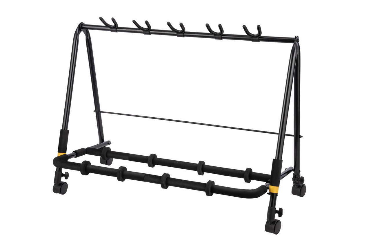 Hercules GS525BPLUS 5-Piece Guitar Rack Stand w/ Casters | Musician Madness