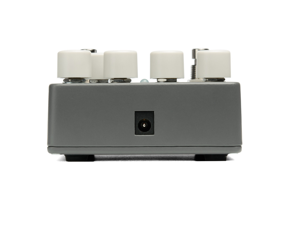 Electro-Harmonix Bass Mono Synth (BASS MONO SYN) featuring 11 synth voices, sensitivity control, tone shaping knobs, and rugged EHX enclosure for dynamic bass synthesizer effects.