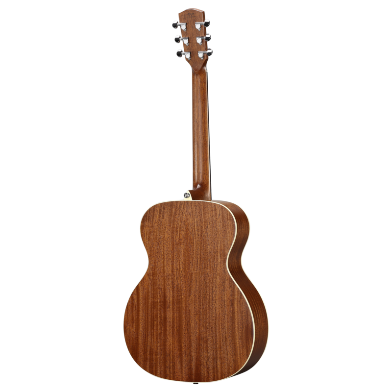 The Alvarez AF60 Herringbone Folk/OM Acoustic Guitar features a select spruce top with mahogany back and sides, delivering a warm, articulate tone ideal for fingerstyle and light strumming. The classic herringbone binding adds vintage character, while the comfortable OM body shape offers excellent projection and balance for studio or stage performance.