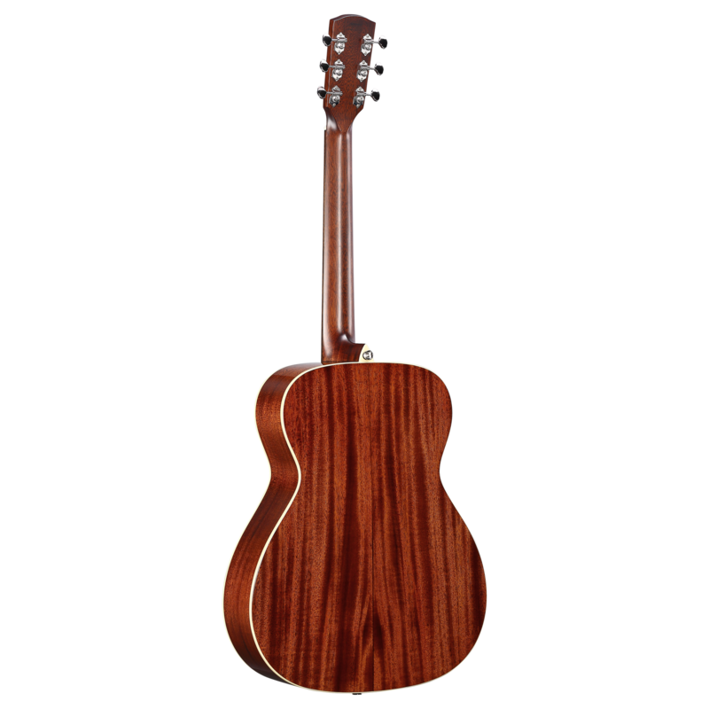 The Alvarez Masterworks MF60 Herringbone Folk/OM Acoustic Guitar features an all-solid construction with a solid spruce top and solid mahogany back and sides. Its OM body delivers a balanced, articulate tone perfect for fingerstyle and light strumming. Accented with classic herringbone binding, this guitar offers premium craftsmanship, exceptional resonance, and a refined vintage aesthetic.