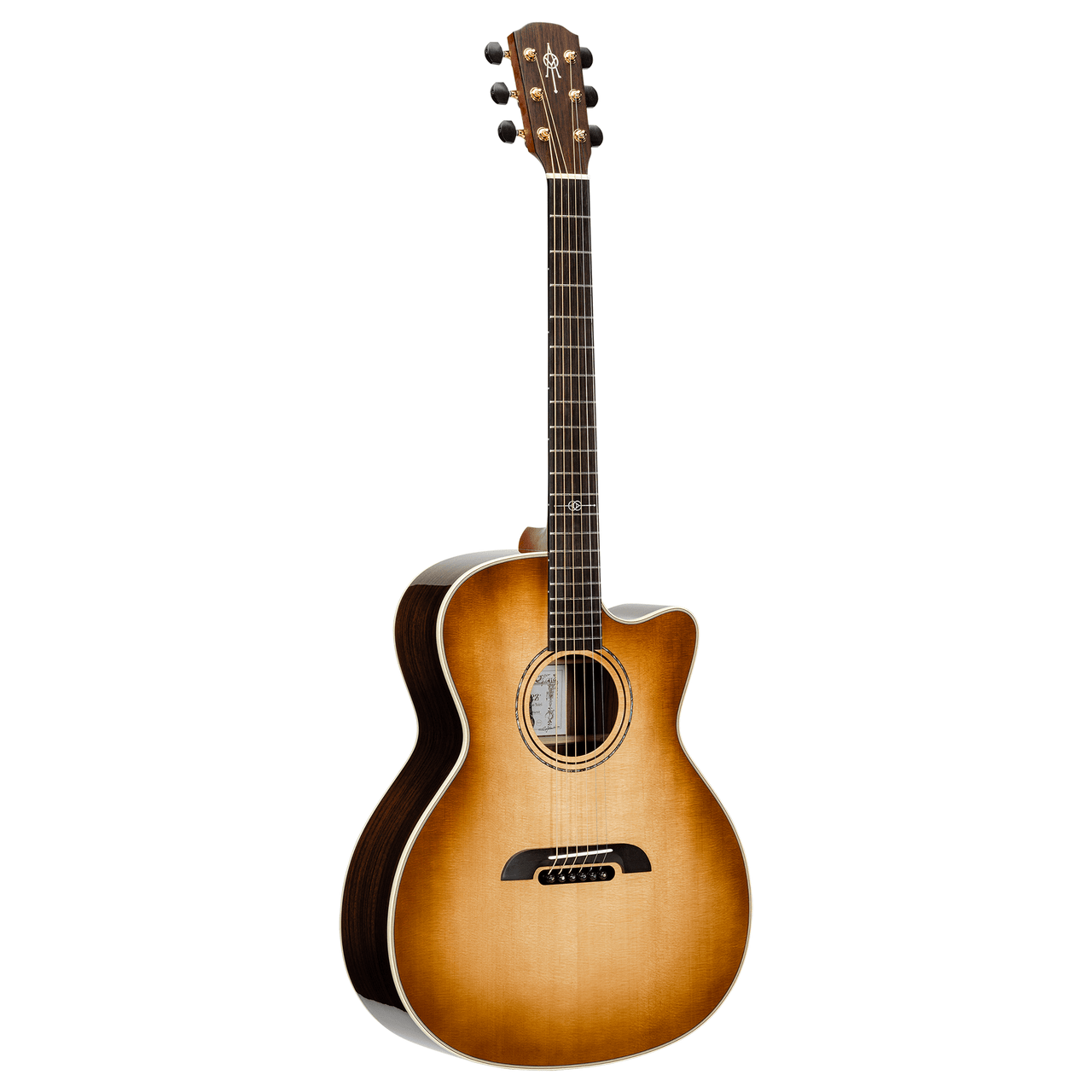 The Alvarez Yairi Masterworks GYM70ce Shadowburst Grand Auditorium Acoustic-Electric features a solid spruce top and solid rosewood back and sides, handcrafted in Japan with YairiÃ¢â‚¬â„¢s advanced FST6 forward-shifted bracing. The Shadowburst finish enhances the guitarÃ¢â‚¬â„¢s premium aesthetic while the cutaway design offers upper fret access. Equipped with high-quality electronics for natural amplified tone, this guitar provides exceptional resonance, clarity, and versatility for live performers and recording artists.