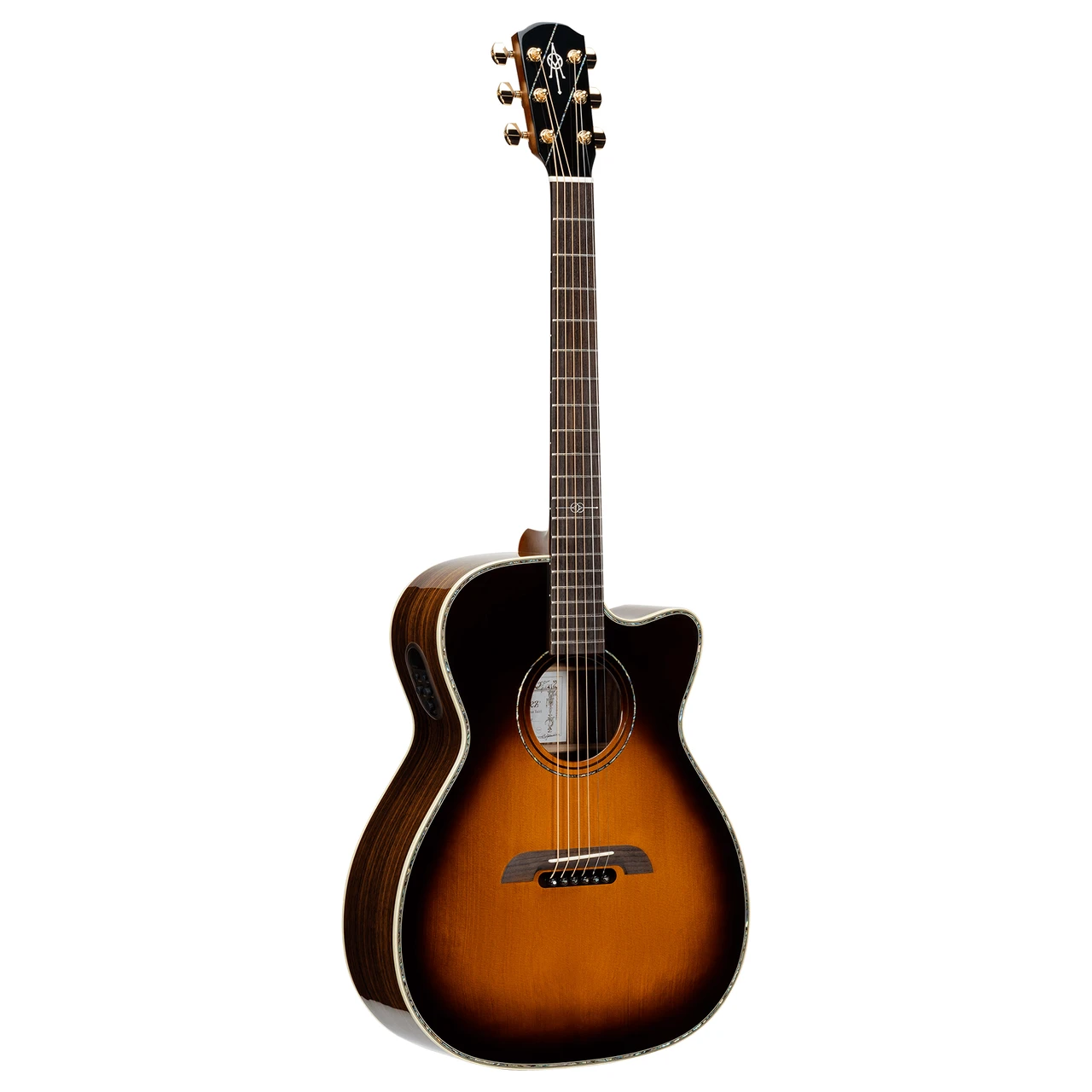 The Alvarez Yairi WY1 Sunburst Stage Weir Acoustic-Electric Guitar (WY1_Sunburst) features an all-solid construction with a warm solid cedar top and solid rosewood back and sides. Handcrafted in Japan, it delivers rich, expressive tone with excellent clarity and sustain. The cutaway design offers improved upper-fret access, while the high-quality electronics provide natural, detailed amplified soundÃ¢â‚¬â€ideal for live performance, recording, and singer-songwriters seeking premium craftsmanship.