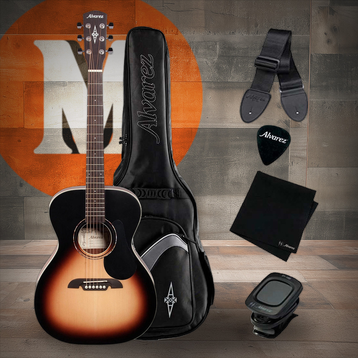 Alvarez Regent RF26SSBAGP Folk/OM Acoustic Guitar Pack w