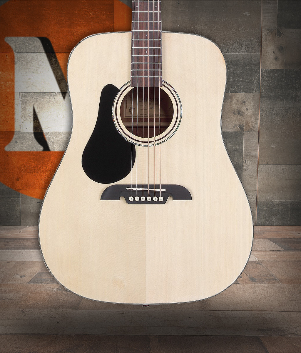 The Alvarez Regent RD26L Left-Handed Dreadnought (RD26L) features a spruce top with mahogany back and sides, delivering warm tone and solid projection. Built specifically for left-handed players, it offers a comfortable neck profile, smooth fingerboard feel, and classic dreadnought fullness. Includes a deluxe padded gig bag, making it ideal for lessons, practice, and everyday play.
