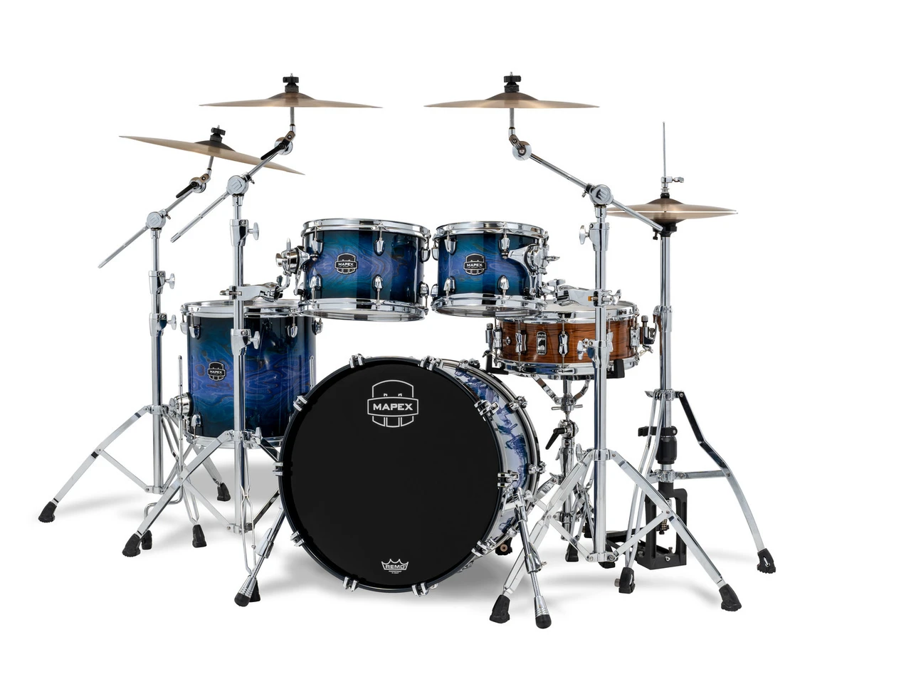 Mapex Saturn VI Fusion Shell Pack 4-Piece - Cobalt Burst (SR504XZXQ) | Musician Madness