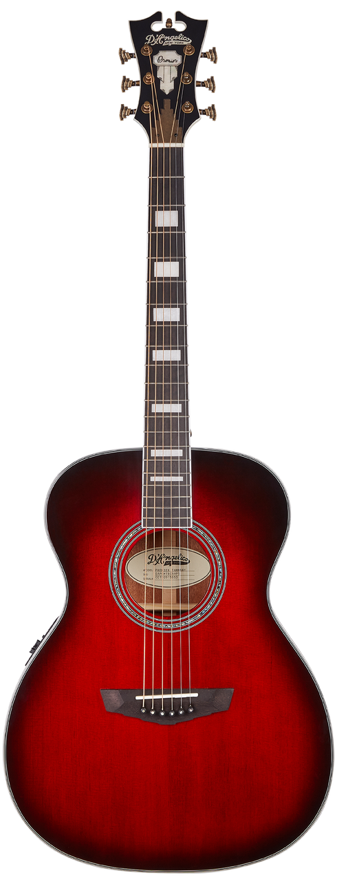 D'Angelico Tammany Orchestra E Acoustic Guitar - Trans Black Cherry Burst (DAPOMTBCBAPS) | Musician Madness
