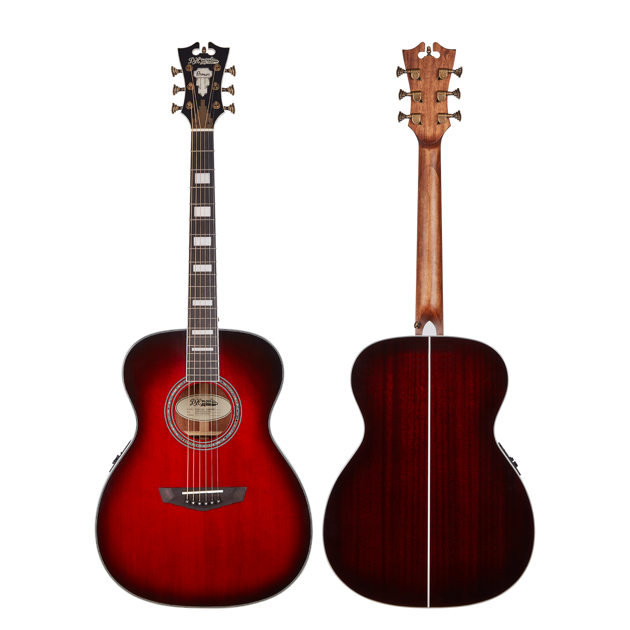 D'Angelico Tammany Orchestra E Acoustic Guitar - Trans Black Cherry Burst (DAPOMTBCBAPS) | Musician Madness