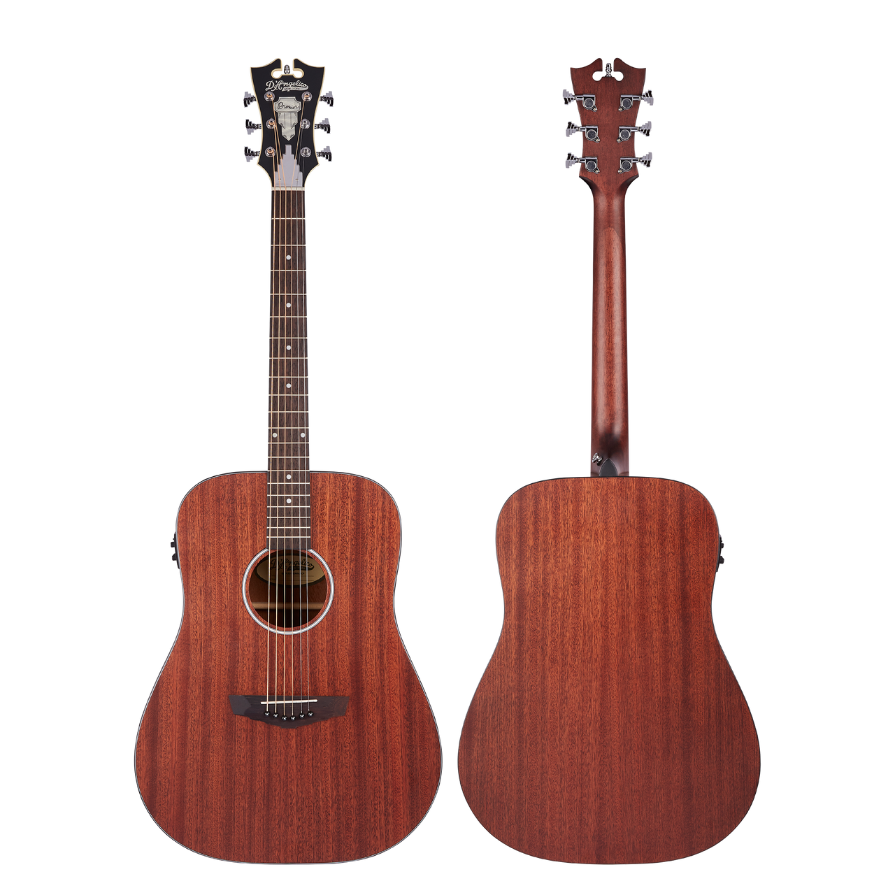 The Dâ€™Angelico Lexington LS Dreadnought E (DAPLSD300MAHCP) offers classic dreadnought power with the warmth of a mahogany body and a smooth satin finish. Its LS design provides comfortable playability, while onboard electronics ensure clean, natural tone when amplified. Ideal for strummers, singer-songwriters, and players wanting a reliable, great-sounding everyday acoustic.