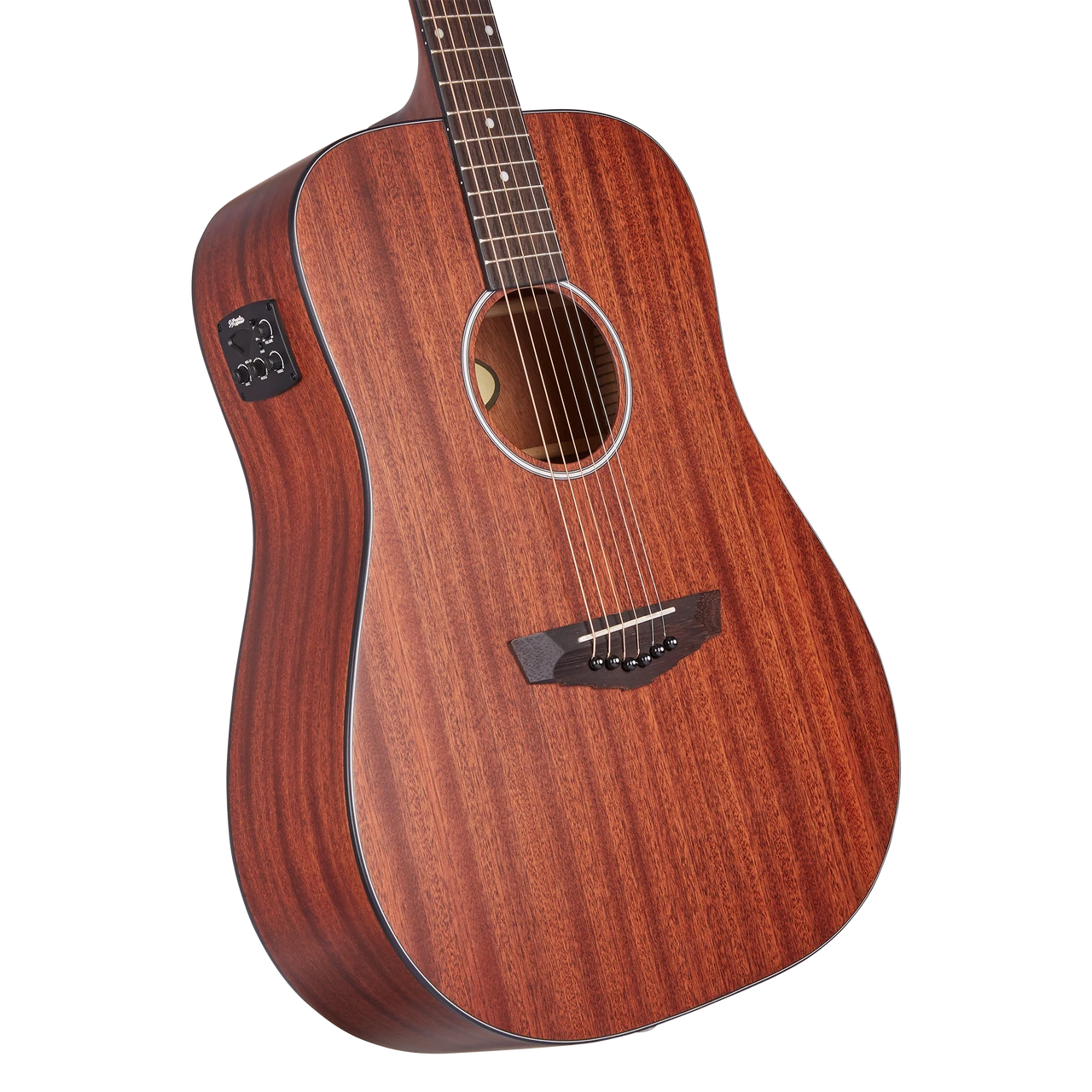 The DÃ¢â‚¬â„¢Angelico Lexington LS Dreadnought E (DAPLSD300MAHCP) offers classic dreadnought power with the warmth of a mahogany body and a smooth satin finish. Its LS design provides comfortable playability, while onboard electronics ensure clean, natural tone when amplified. Ideal for strummers, singer-songwriters, and players wanting a reliable, great-sounding everyday acoustic.