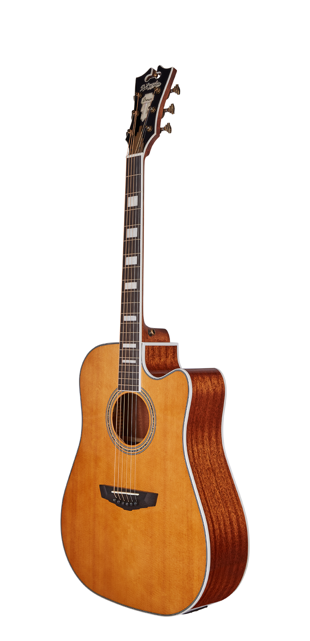 The DÃ¢â‚¬â„¢Angelico Bowery Dreadnought CE (DAPD500VNATAPS) offers powerful projection and warm dreadnought resonance with the convenience of a cutaway for upper-fret access. Its Vintage Natural finish showcases classic acoustic styling, while quality electronics deliver clear amplified tone. Perfect for performers, worship players, and singer-songwriters needing balance, clarity, and stage-ready functionality.