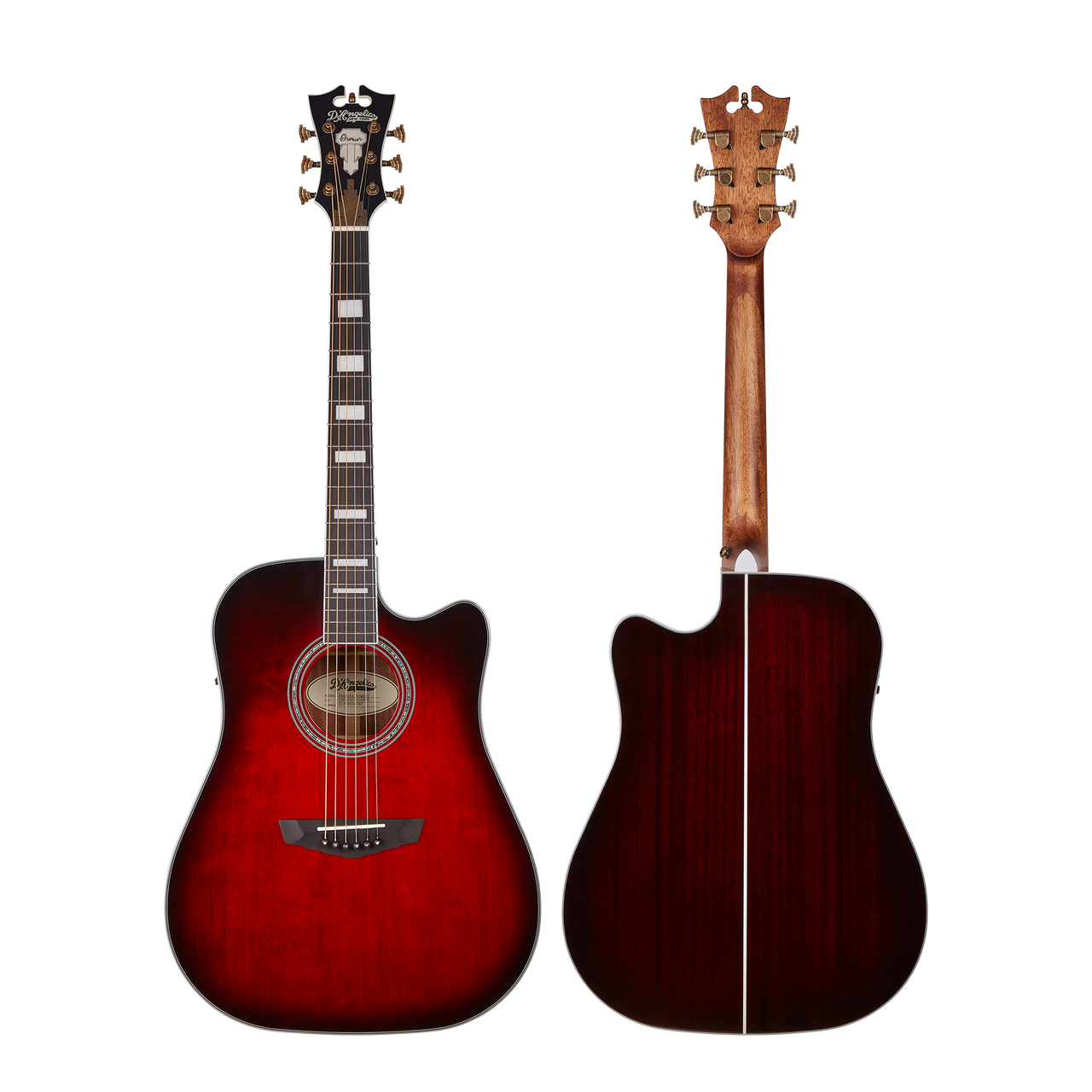 The Dâ€™Angelico Bowery Dreadnought CE (DAPD500TBCBAPS) features a bold Trans Black Cherry Burst finish paired with a full-size dreadnought body for rich lows, strong projection, and classic acoustic warmth. The cutaway design allows easy upper-fret access, while the onboard electronics deliver clear, natural amplified soundâ€”making it ideal for stage use, worship settings, and songwriting.