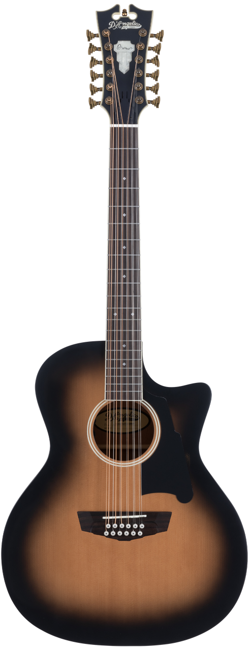 The Dâ€™Angelico Fulton Grand Auditorium 12-String CE (DAPG212AGBAP) features a visually striking Aged Burst finish paired with the full, shimmering voice of a 12-string. Its Grand Auditorium body shape provides comfortable feel and balanced tone, while the cutaway allows smooth upper-fret access. With onboard electronics that deliver natural, articulate amplified sound, this guitar is ideal for performers, singer-songwriters, and players seeking rich, harmonically complex acoustic textures.