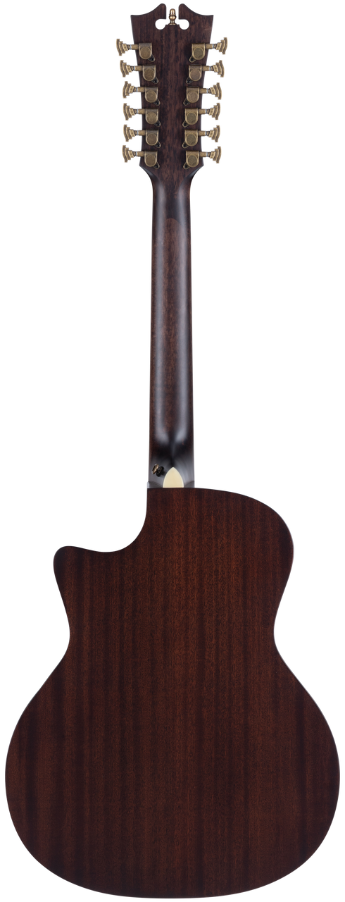 The Dâ€™Angelico Fulton Grand Auditorium 12-String CE (DAPG212AGBAP) features a visually striking Aged Burst finish paired with the full, shimmering voice of a 12-string. Its Grand Auditorium body shape provides comfortable feel and balanced tone, while the cutaway allows smooth upper-fret access. With onboard electronics that deliver natural, articulate amplified sound, this guitar is ideal for performers, singer-songwriters, and players seeking rich, harmonically complex acoustic textures.