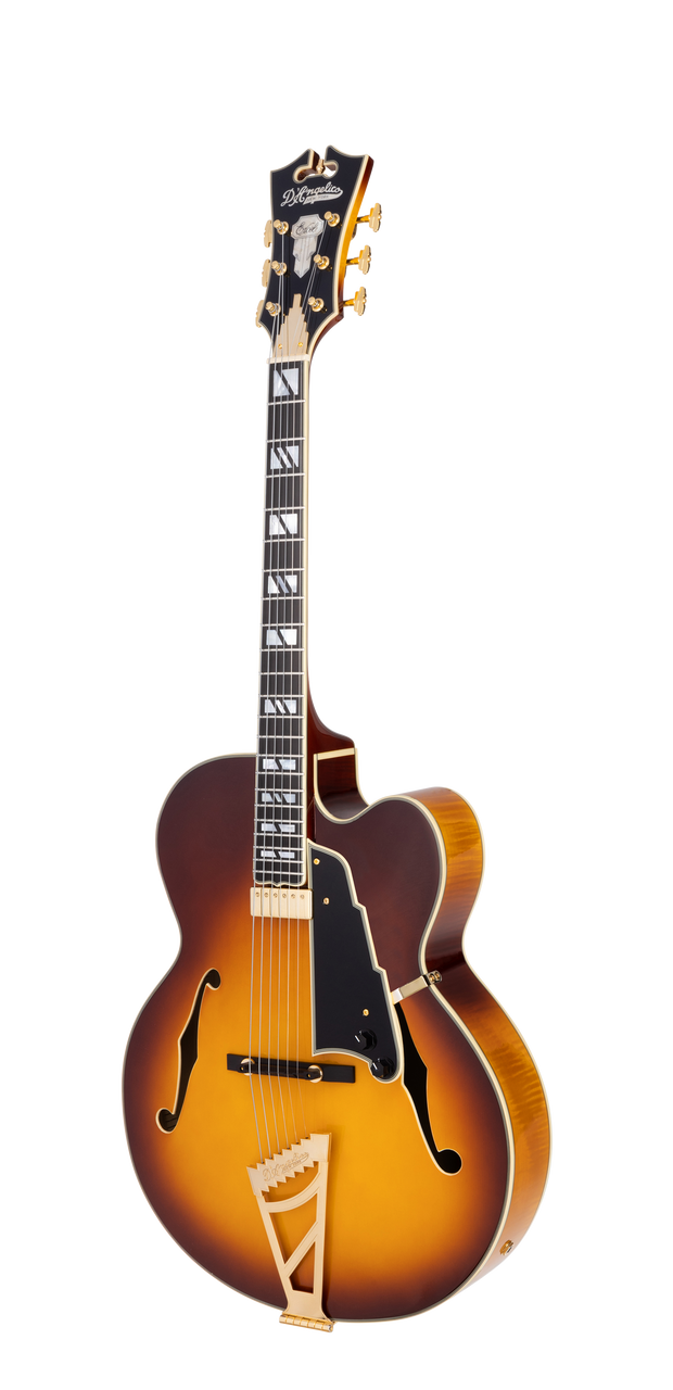 The DÃ¢â‚¬â„¢Angelico Excel EXL-1 Archtop (DAEEXL1DITBGT) features a full hollow-body design with rich, resonant jazz tone and exceptional clarity. Its Dark Iced Tea Burst finish adds vintage-inspired depth, while the floating pickup delivers warm, articulate response ideal for jazz, blues, and soul. Classic DÃ¢â‚¬â„¢Angelico appointments include a stairstep tailpiece, multi-ply binding, and the iconic headstock.
