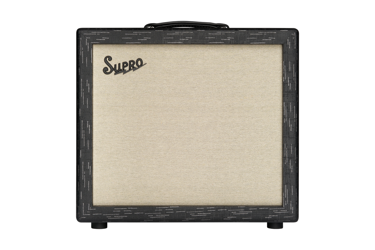 The Supro 1932R Royale 112 is a 50-watt tube combo designed for players who want sparkling clean tones, huge headroom, and exceptional pedal compatibility. Its 12" speaker provides full, balanced projection, while the Black Scandia finish gives it a modern, refined look. Perfect for gigging musicians, studio players, and anyone seeking high-powered vintage-inspired tone with contemporary versatility.