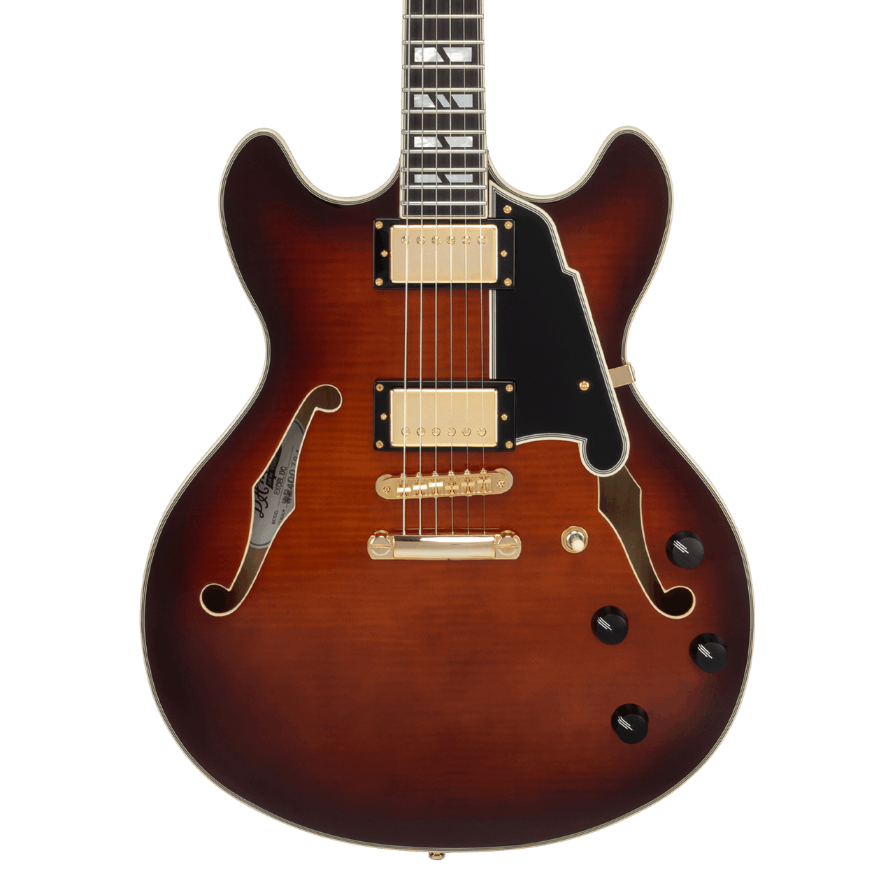 D'Angelico Double Cutaway Electric Guitar w/ Gig Bag - Amaretto Burst (DAEDCARBGS) | Musician Madness