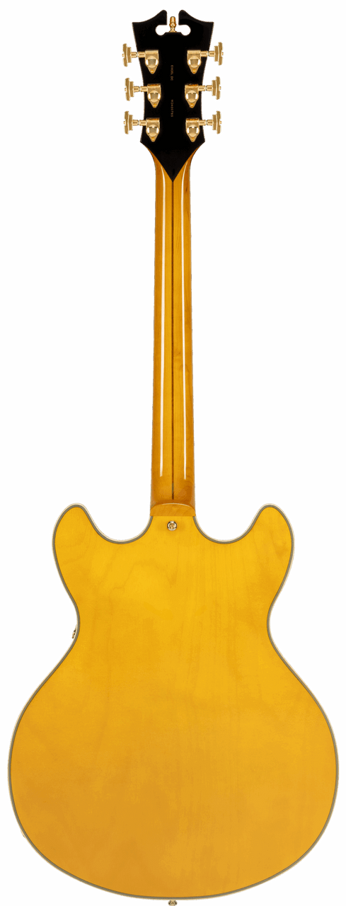 D'Angelico Double Cutaway Electric Guitar w/ Gig Bag - Amber (DAEDCAMBGS) | Musician Madness