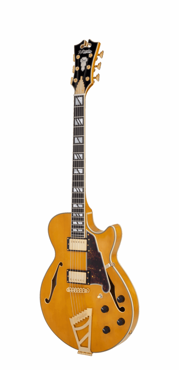 D'Angelico Single Cutaway w/ Stairstep Tailpiece w/ Gig  Bag - Amber (DAESSAMBGT) | Musician Madness