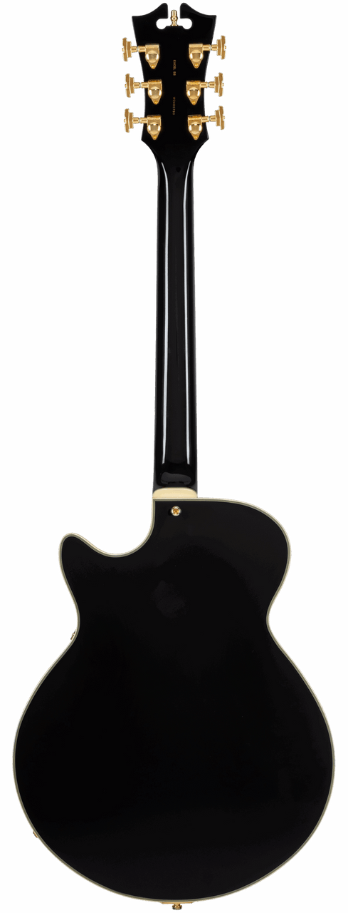 The Dâ€™Angelico Single Cutaway Solid Black (DAESSSBK2GT) delivers classic style, warm tone, and the signature stairstep tailpiece. Shop now at Musician Madness.