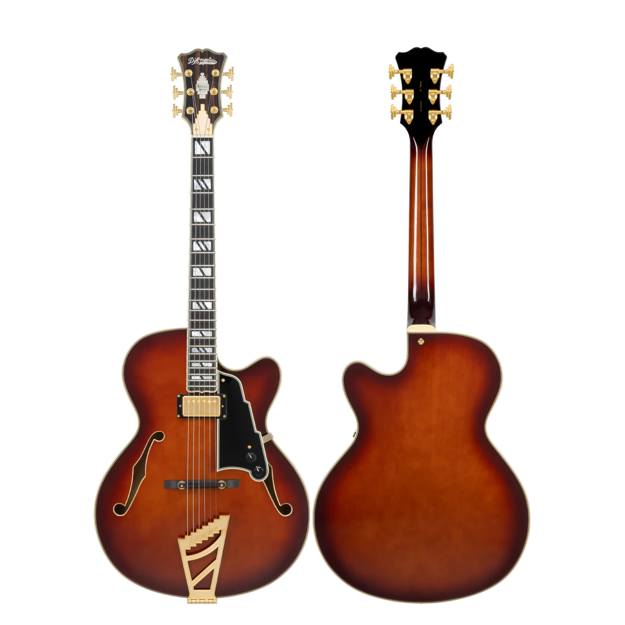 D'Angelico Single Cutaway Hollowbody w/ Case - Amaretto Burst (DAE16ARBGT) | Musician Madness