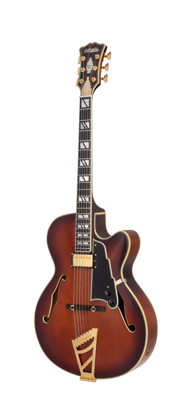 D'Angelico Single Cutaway Hollowbody w/ Case - Amaretto Burst (DAE16ARBGT) | Musician Madness