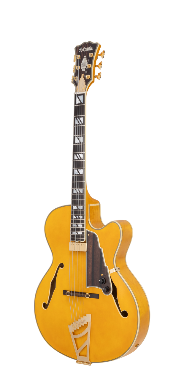 D'Angelico Single Cutaway Hollowbody w/ Case - Amber (DAE16AMBGT) | Musician Madness