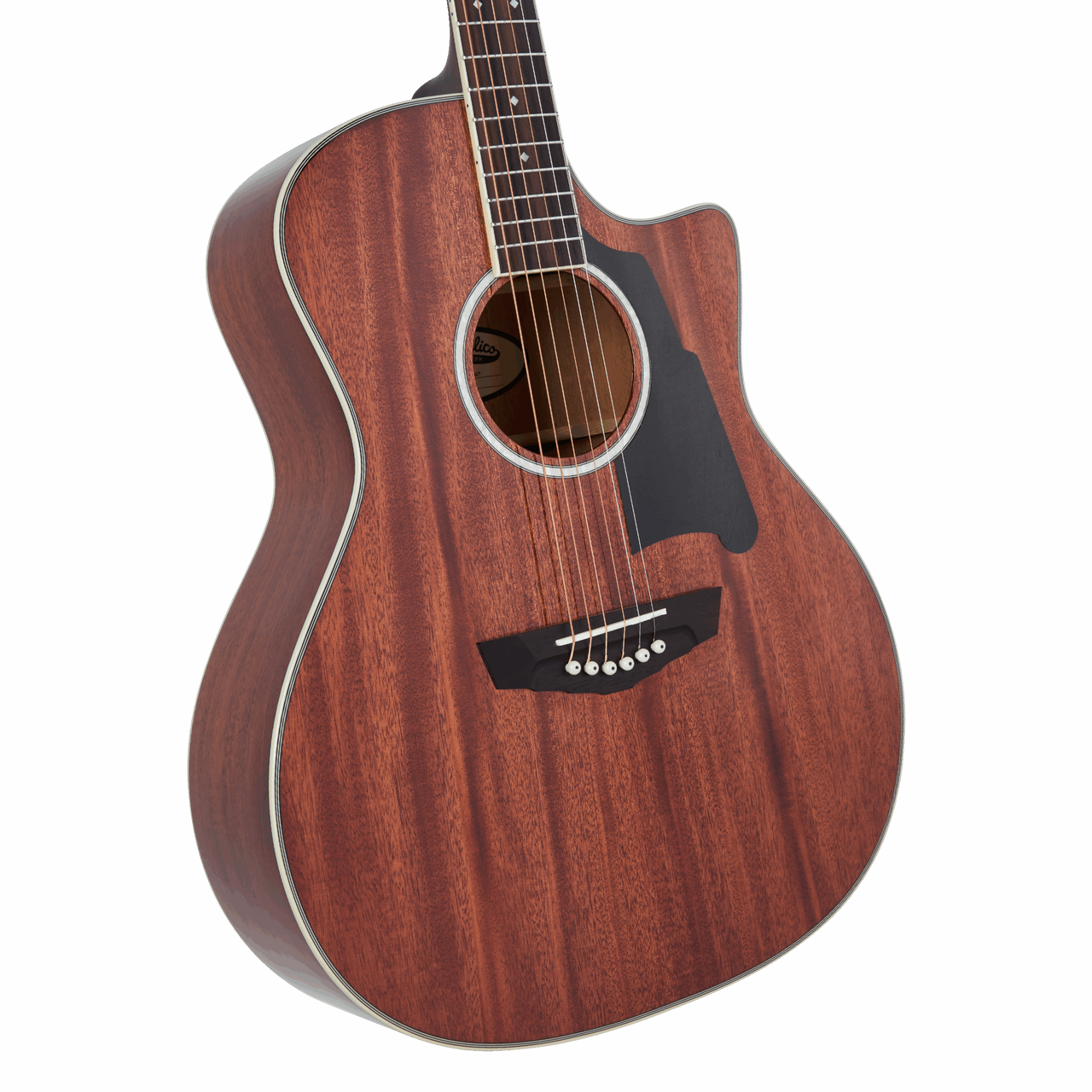 Dâ€™Angelico Excel Gramercy acoustic-electric guitar in Natural Mahogany featuring an auditorium body, rich mahogany tonewoods, premium Excel appointments, onboard electronics, and an included padded gig bag.