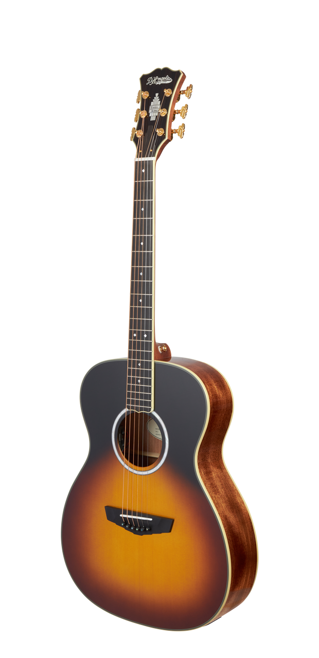 The DÃ¢â‚¬â„¢Angelico Tammany Orchestra E in Vintage Sunset (DAEOMVSNGP2) delivers warm, focused tone, elegant styling, onboard electronics, and includes a gig bag. Shop Musician Madness.