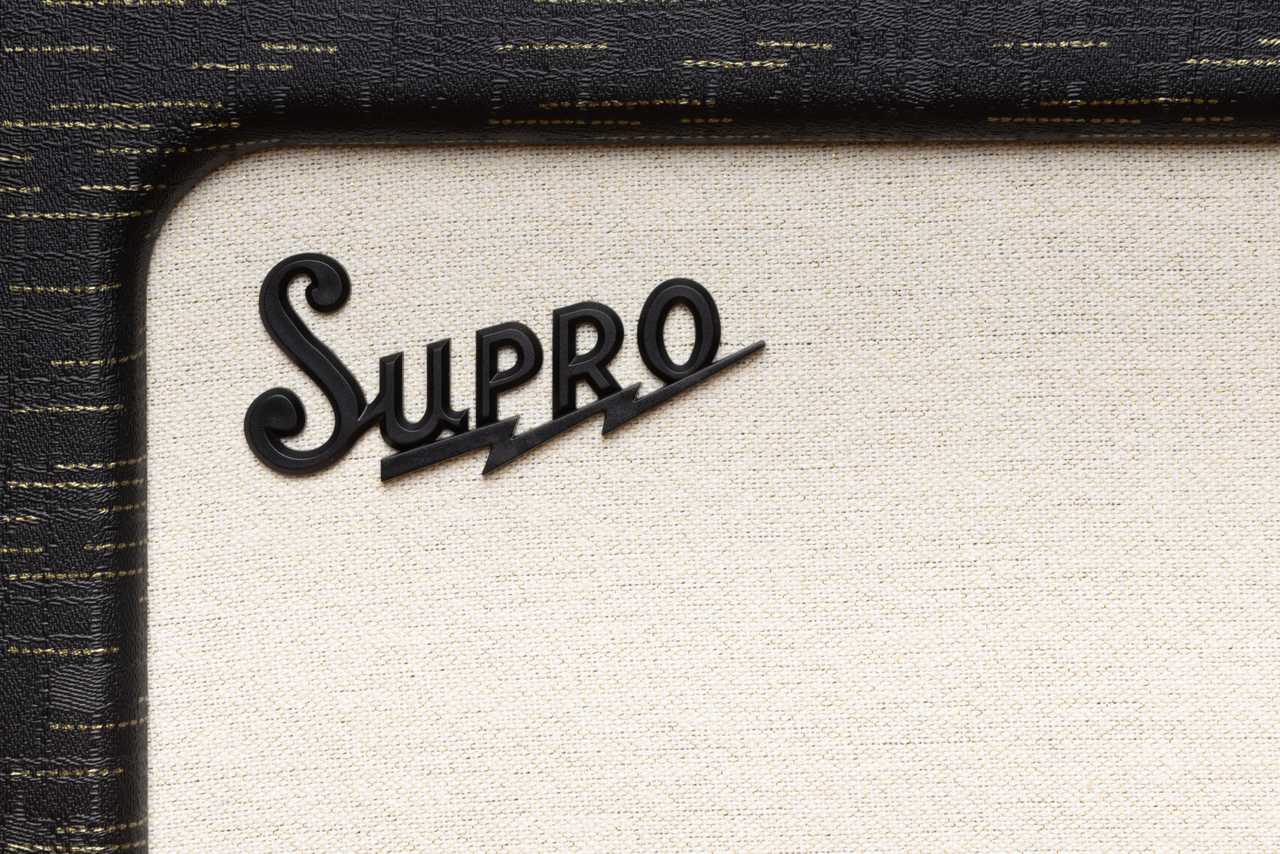 Supro Delegate 1x12 - 25W Combo w/ Reverb - Black Gold Scandia (1620RCBLK) | Musician Madness